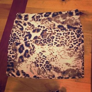 Animal print skirt